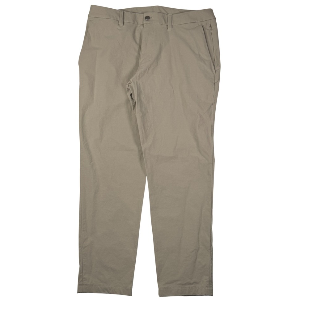 Lululemon ABC Commission Pants Khaki tan Mens Size 34 Tech Chino